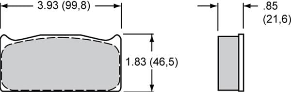 Wilwood Disc Brakes Wilwood PolyMatrix A Compound Brake Pads 15A-6692K-B Autofit