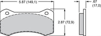Wilwood Disc Brakes Wilwood PolyMatrix A Compound Brake Pads 15A-9977K Autofit