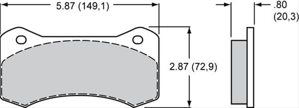 Wilwood Disc Brakes Wilwood PolyMatrix B Compound Brake Pads 15B-13009K Autofit