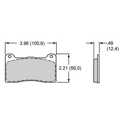 Wilwood Disc Brakes Wilwood PolyMatrix B Compound Brake Pads 15B-9836K Autofit