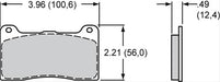 Wilwood Disc Brakes Wilwood PolyMatrix B Compound Brake Pads 15B-9836K Autofit