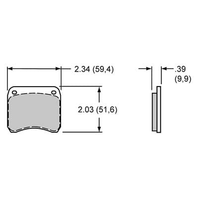 Wilwood Disc Brakes Wilwood PolyMatrix E Compound Brake Pads 15E-8306K Autofit