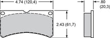 Wilwood Disc Brakes Wilwood PolyMatrix H Compound Brake Pads 15H-16502K Autofit
