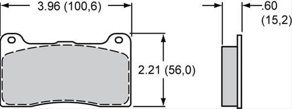 Wilwood Disc Brakes Wilwood PolyMatrix Q Compound Brake Pads 15Q-7268K Autofit