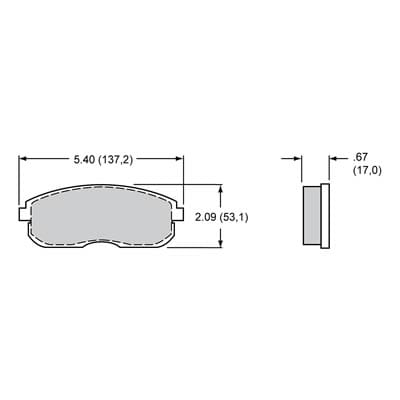 Wilwood Disc Brakes Wilwood ProMatrix Brake Pads 150-9677K Autofit