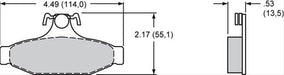 Wilwood Disc Brakes Wilwood ProMatrix Brake Pads 150-D0413K Autofit