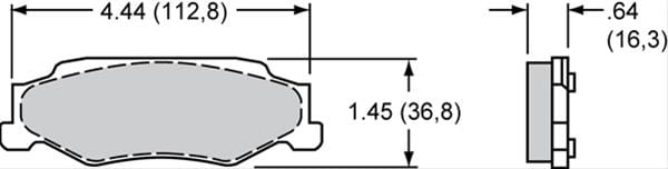 Wilwood Disc Brakes Wilwood ProMatrix Brake Pads 150-D0732K Autofit