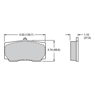 Wilwood Disc Brakes Wilwood ProMatrix Brake Pads 15A-5741K Autofit