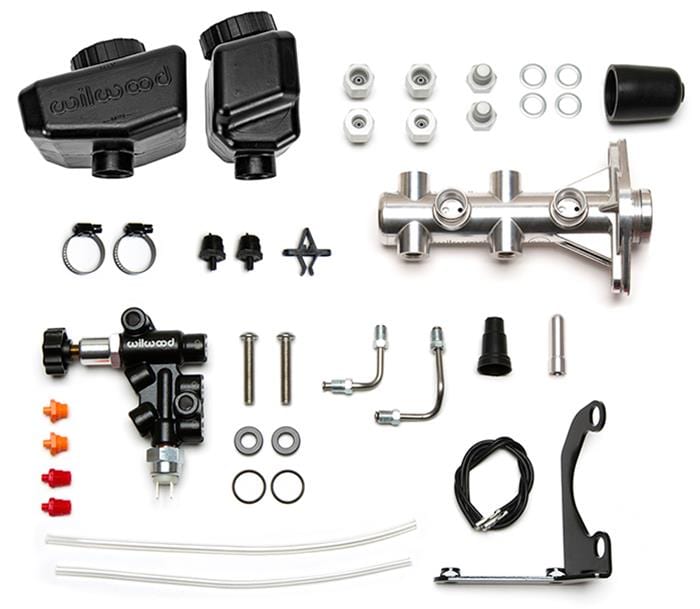 Wilwood Disc Brakes Wilwood Remote Tandem Master Cylinder Kits with GM-Style Angled Reservoirs 261-16962-P Autofit