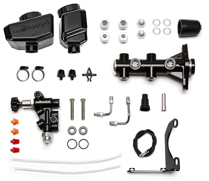 Wilwood Disc Brakes Wilwood Remote Tandem Master Cylinder Kits with GM-Style Angled Reservoirs 261-16963-BK Autofit