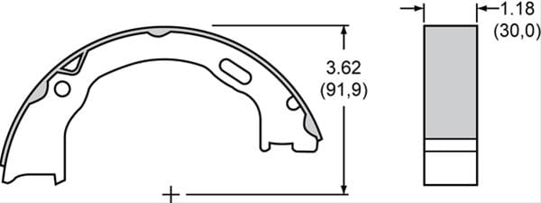Wilwood Disc Brakes Wilwood Replacement Dynalite Pro Series Parking Brake Shoes 150-6244K Autofit