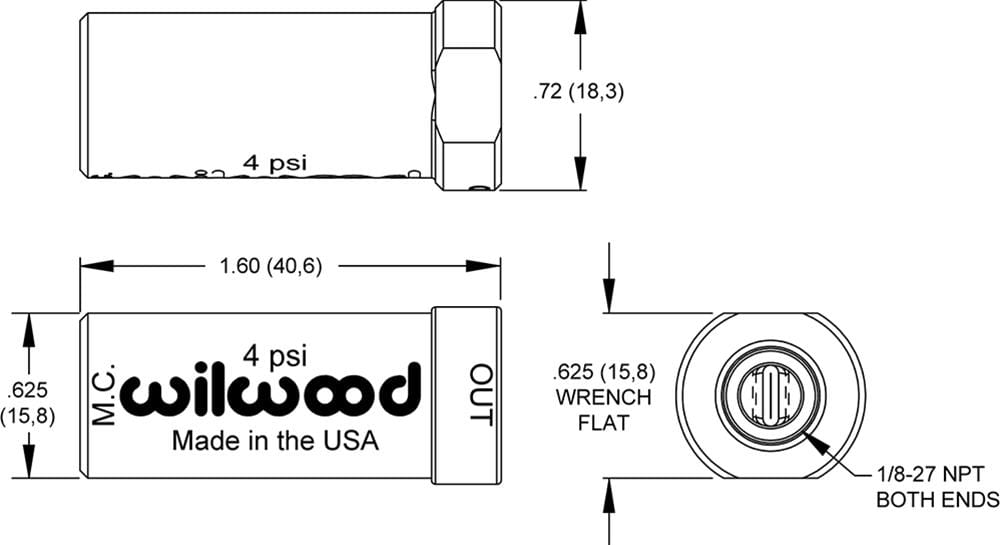 Wilwood Disc Brakes Wilwood Residual Pressure Valves 260-15365 Autofit