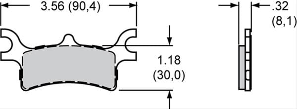 Wilwood Disc Brakes Wilwood Sintered Metallic Brake Pads 150-7192K Autofit