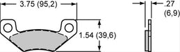 Wilwood Disc Brakes Wilwood Sintered Metallic Brake Pads 150-7646K Autofit