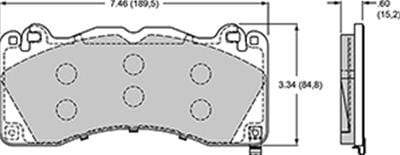 Wilwood Disc Brakes Wilwood Smart Pad BP-10 Brake Pads 150-14897K Autofit