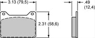 Wilwood Disc Brakes Wilwood Smart Pad BP-10 Brake Pads 150-8813K Autofit