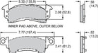 Wilwood Disc Brakes Wilwood Smart Pad BP-10 Brake Pads 150-8939K Autofit