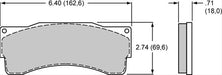 Wilwood Disc Brakes Wilwood Smart Pad BP-10 Brake Pads 150-9118K Autofit