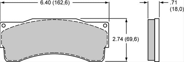 Wilwood Disc Brakes Wilwood Smart Pad BP-10 Brake Pads 150-9118K Autofit