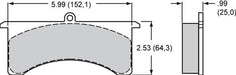 Wilwood Disc Brakes Wilwood Smart Pad BP-20 Brake Pads 150-13794K Autofit