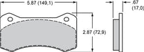 Wilwood Disc Brakes Wilwood Smart Pad BP-20 Brake Pads 150-20-6617K Autofit