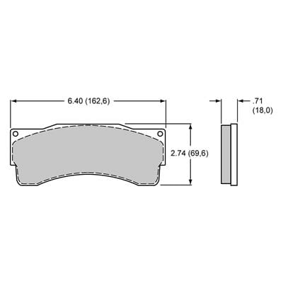Wilwood Disc Brakes Wilwood Smart Pad BP-20 Brake Pads 150-9411K Autofit