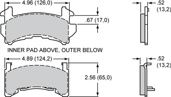 Wilwood Disc Brakes Wilwood Smart Pad BP-28 Brake Pads 150-28-D154K Autofit