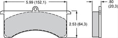 Wilwood Disc Brakes Wilwood Smart Pad BP-30 Brake Pads 150-14774K Autofit