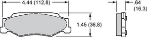 Wilwood Disc Brakes Wilwood Smart Pad BP-30 Brake Pads 150-16031K Autofit