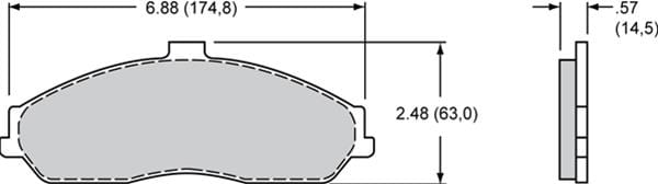 Wilwood Disc Brakes Wilwood Smart Pad BP-30 Brake Pads 150-16032K Autofit