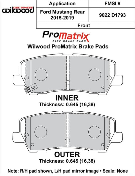 Wilwood Disc Brakes Wilwood Smart Pad BP-30 Brake Pads 150-16033K Autofit