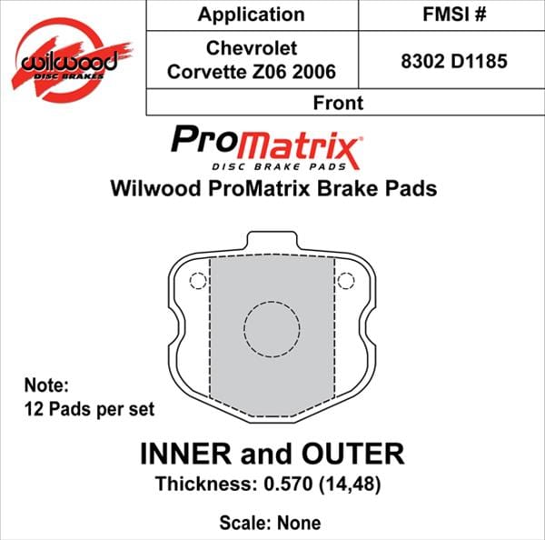 Wilwood Disc Brakes Wilwood Smart Pad BP-30 Brake Pads 150-16037K Autofit