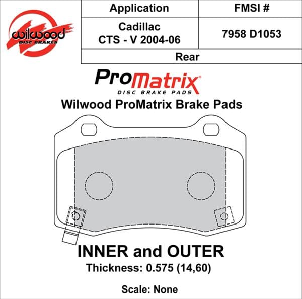 Wilwood Disc Brakes Wilwood Smart Pad BP-30 Brake Pads 150-16038K Autofit