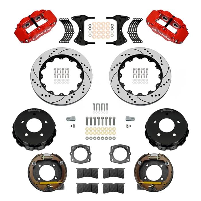 Wilwood Disc Brakes Wilwood Superlite 4R Rear Drum-to-Disc Brake Kits 140-17542-DR Autofit