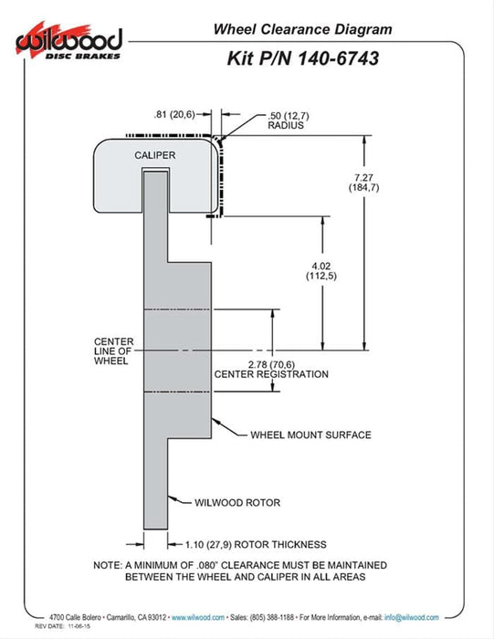 Wilwood Disc Brakes Wilwood Superlite 6 Big Brake Front Disc Brake Kits 140-6743-D Autofit