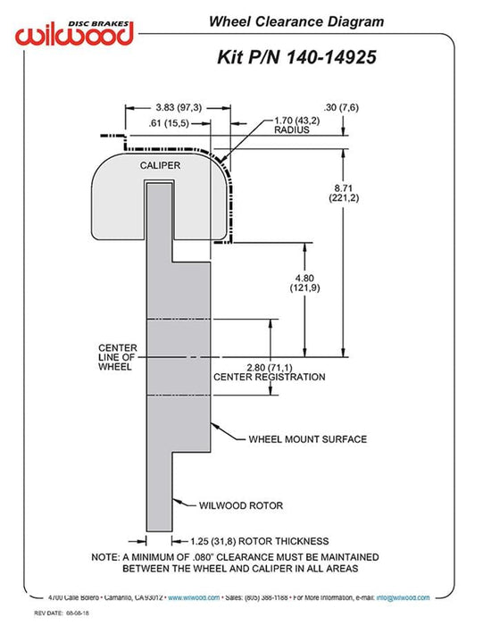 Wilwood Disc Brakes Wilwood SX6R Big Brake Dynamic Front Brake Kits 140-14925-DR Autofit