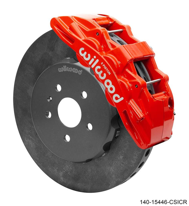 Wilwood Disc Brakes Wilwood SX6R WCCB Carbon-Ceramic Big Brake Front Brake Kits 140-15446-CSICR Autofit
