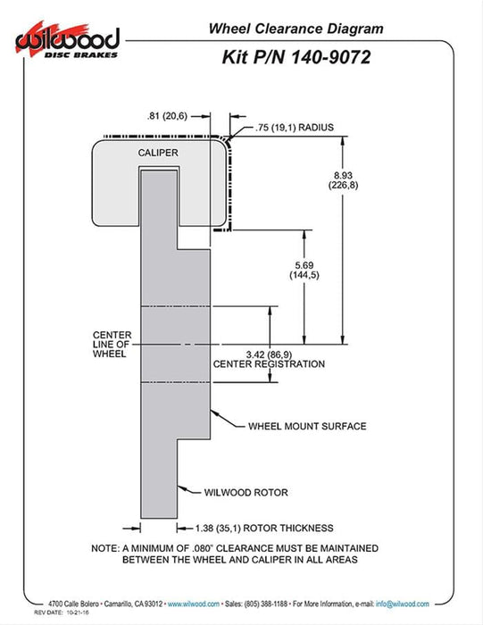 Wilwood Disc Brakes Wilwood TC6R Big Brake Truck Front Brake Kits 140-9072-DR Autofit