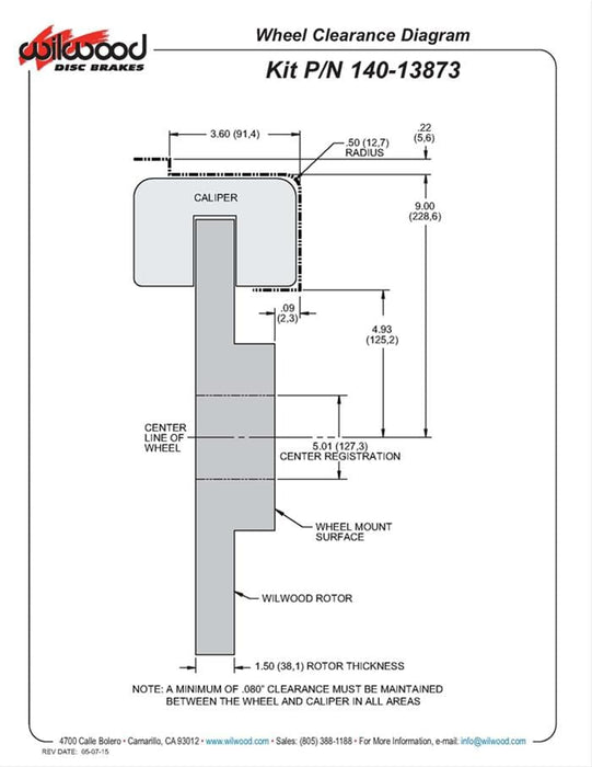 Wilwood Disc Brakes Wilwood TX6R Big Brake Front Brake Kits 140-13873 Autofit