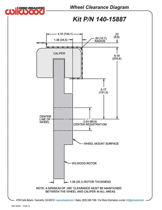 Wilwood Disc Brakes Wilwood TX6R Big Brake Front Brake Kits 140-15887 Autofit