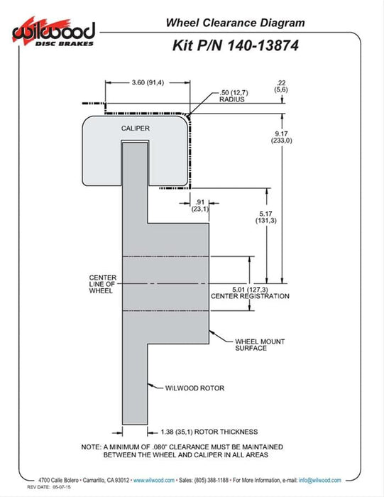 Wilwood Disc Brakes Wilwood TX6R Big Brake Rear Brake Kits 140-13874-C Autofit