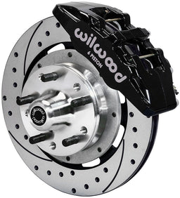 WILWOOD Forged Dynapro 6 Big Brake Front Brake Kit, 12.19" Drilled Rotors, Black Calipers Forged Dynapro 6 Big Brake Front Brake Kit, 12.19" Drilled Rotors, Bla Autofit