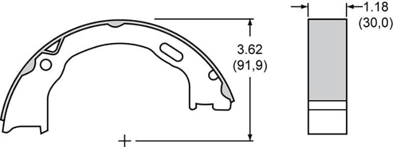 WILWOOD Suit Wilwood Rear Parking Brake Kits (Set of 4) Replacement Rear Hand Brake Shoes WB150-6244K Autofit