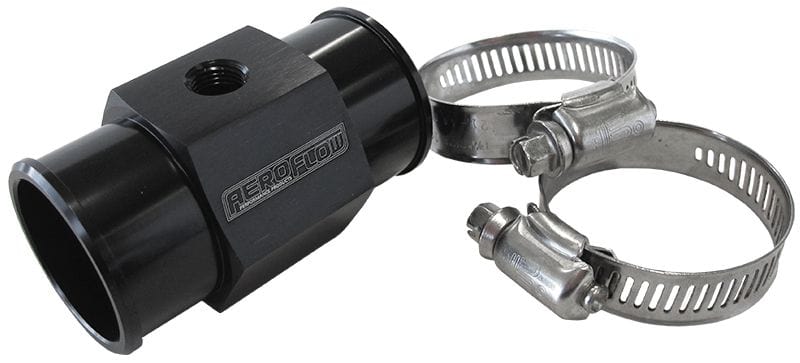 Aeroflow Performance 1-11/32" (34mm) O.D., with 1/8" NPT port, Black finish Radiator Hose Temperature Sender Adapter AF64-2234 Autofit