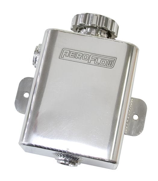 Aeroflow Performance 1.18 litre capacity, 16 psi cap, accepts 2 x 8 ORB fittings, 4.52" W Fabricated Square Radiator Expansion Tank - Polished AF77-1026 Autofit