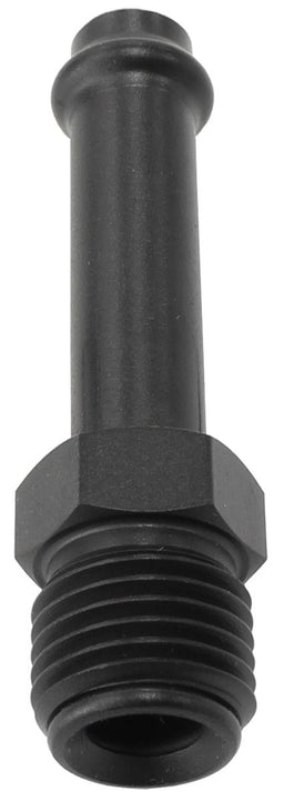 Aeroflow Performance 1/2" -20 Thread to 5/16" Barb Straight Holley / Stromberg Inlet Fitting - Black AF714-24BLK Autofit