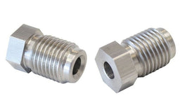 Aeroflow Performance 1/2"-20 to 3/16" Hard Line Stainless Steel Inverted Flare Tube Nuts (Pair) AF368 Autofit