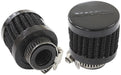 Aeroflow Performance 1-3/8" (34mm) O.D. x 1-1/8" (28.5mm) High, 9/16" (14.2mm) Flange Insi Black Clamp On Breather AF2271-2480 Autofit