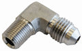 Aeroflow Performance 1/4" NPT to Male -3AN Stainless Steel 90° NPT Male to AN Fitting AF381-04-03 Autofit