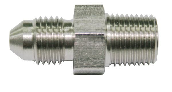 Aeroflow Performance 1/4" NPT to Male -4AN Stainless Steel NPT Male to AN Fitting AF380-04-04 Autofit